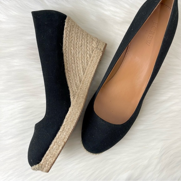J. Crew Canvas Espadrille Wedges Women’s Size 10.5 - Picture 2 of 10